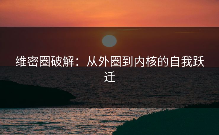维密圈破解：从外圈到内核的自我跃迁